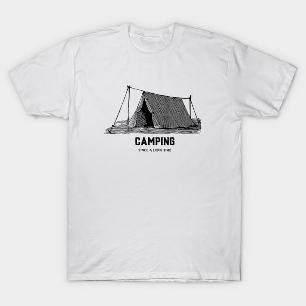 Camping Adventure Tent Since Vintage Sunset T-Shirt by Flowering Away